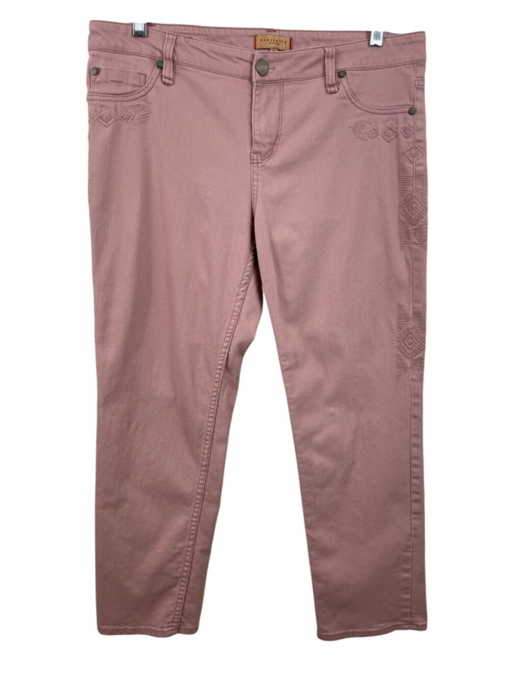 Sanctuary Womens Pink Cotton Blend Straight-Leg Jeans Size 29
